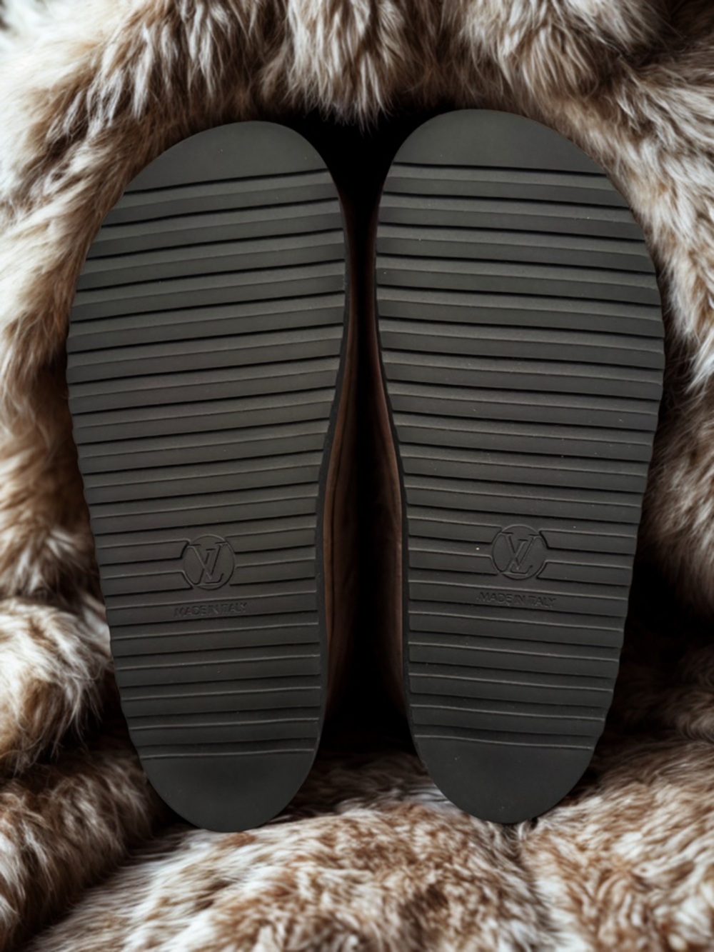 Louis Vuitton Denim Monogram Slip-On Mules with Gold LV Emblem - Picture 3 of 4